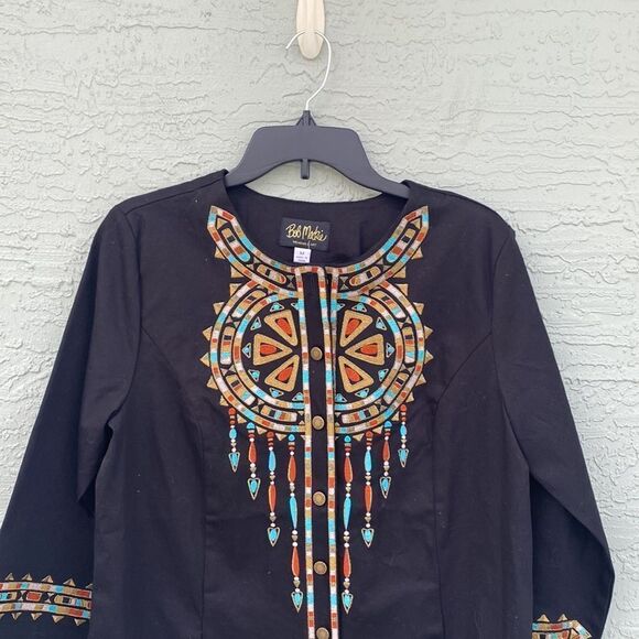 Vintage Bob Mackie Wearable Art  Top Dream Catcher Button Up NWT Sz M Y2K - Picture 2 of 11